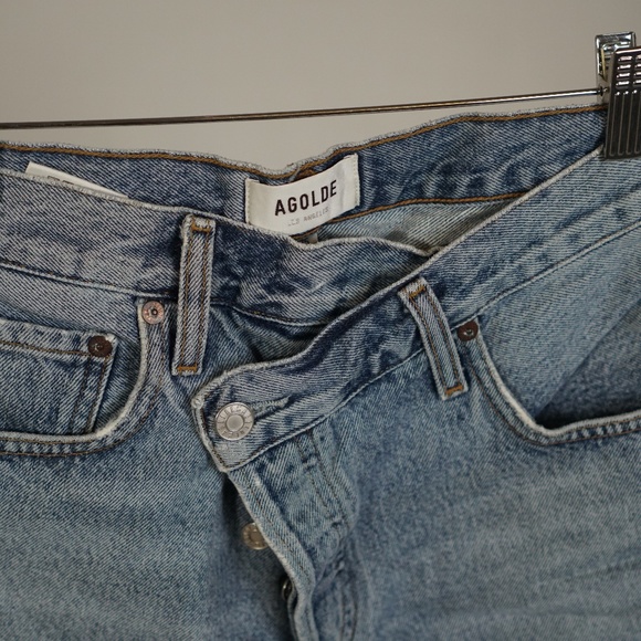 AGOLDE Criss Cross Denim Shorts - Picture 4 of 6